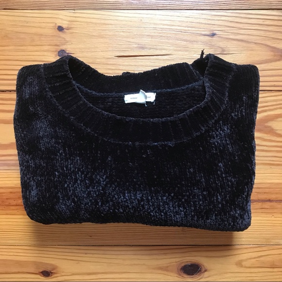 Urban Outfitters Black Chenille Cropped Sweater, S - Picture 8 of 12